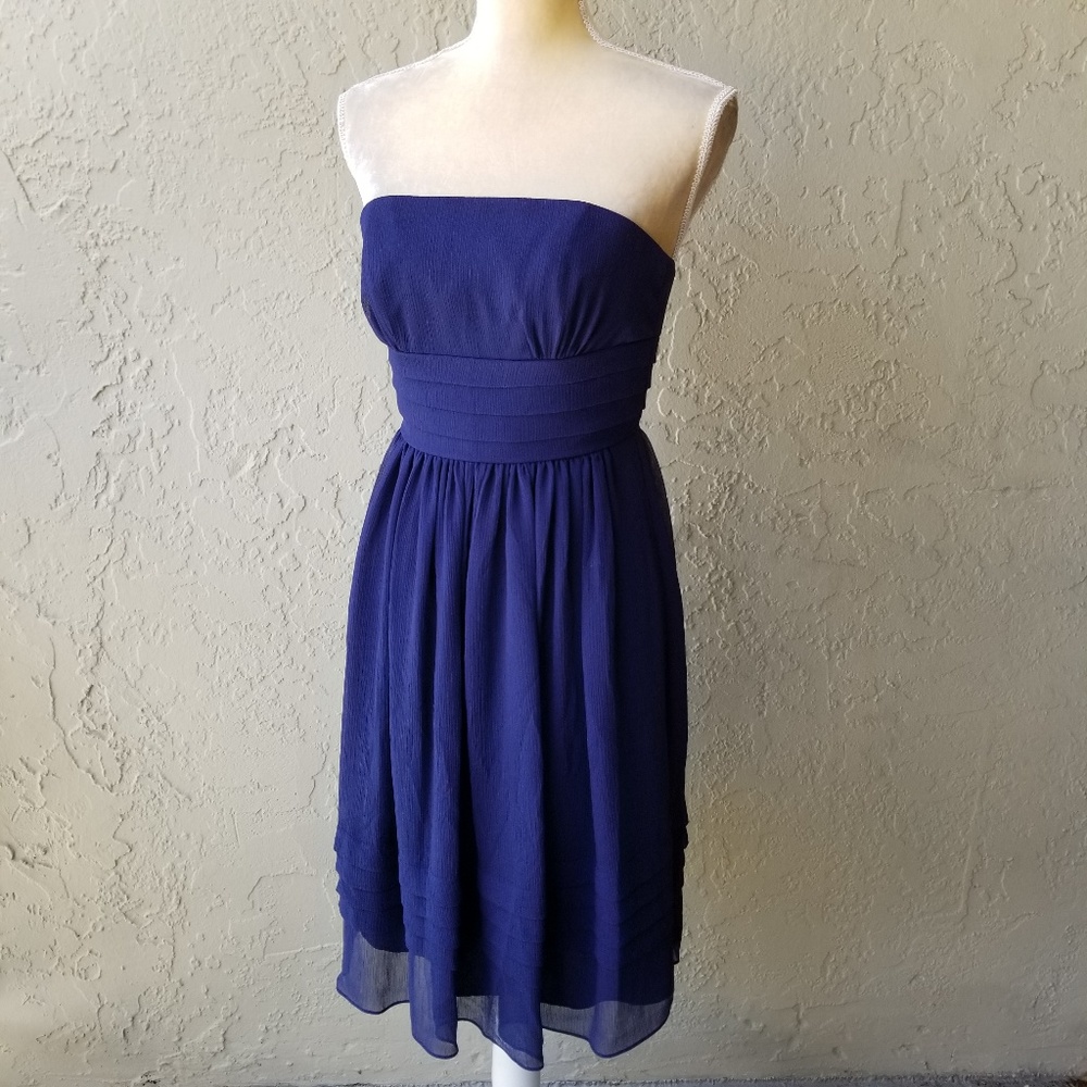 David's Bridal Short Strapless Dress - Chiffon